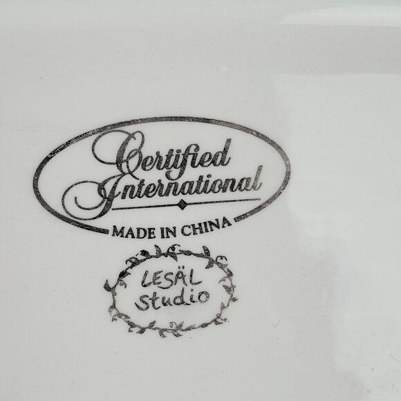 Stunning Lesal Studio Hand-Painted Floral Serving Platter - Picture 8 of 8